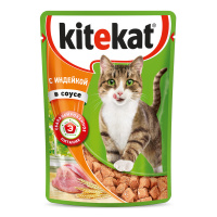 KITEKAT влажный корм для кошек с индейкой в соусе 85 г
