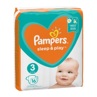 PAMPERS подгузники Sleep & Play 3 (6 - 10 кг) 16 шт