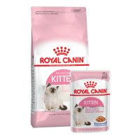 ROYAL CANIN сухой корм для котят Kitten 400 г + влажный корм