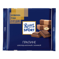 RITTER SPORT шоколад молочный с начинкой Пралине 100 г
