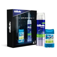GILLETTE подарочный набор Series Пена для бритья 250 мл + Антиперсперант гелевый Power Beads Power Rush 75 мл