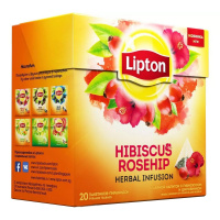 LIPTON чай травяной в пирамидках Hibiscus Rosehip 20 шт