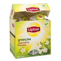 LIPTON зеленый чай Jasmine Flower с лепестками жасмина в пирамидках 20 шт