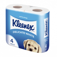 KLEENEX туалетная бумага Delicate White белая двухслойная 4 шт