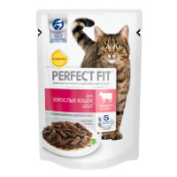 PERFECT FIT влажный корм Adult для взрослых кошек с говядиной 85 г