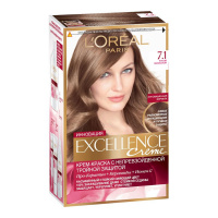 LOREAL крем-краска для волос Excellence 7.1 Русый пепельный