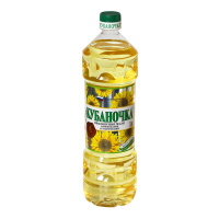 КУБАНОЧКА масло подсолнечное рафинированное дезодорированное 1 л
