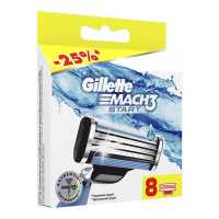 GILLETTE cменные кассеты для бритья Mach3 Start 8 шт
