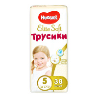 HUGGIES трусики-подгузники Elite Soft 5 (12-17кг) 38 шт