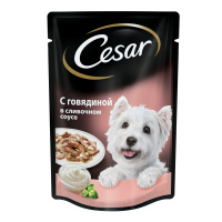 CESAR влажный корм для собак из говядины в сливочном соусе 100 г