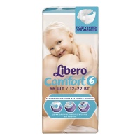 LIBERO подгузники Comfort 6 (12 - 22 кг) 66 шт