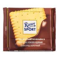 RITTER SPORT шоколад молочный Со Сливочным Печеньем 100 г