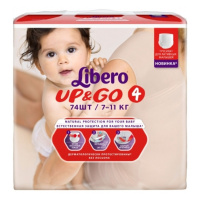 LIBERO подгузники-трусики Up & Go 4 (7 - 11 кг) 74 шт